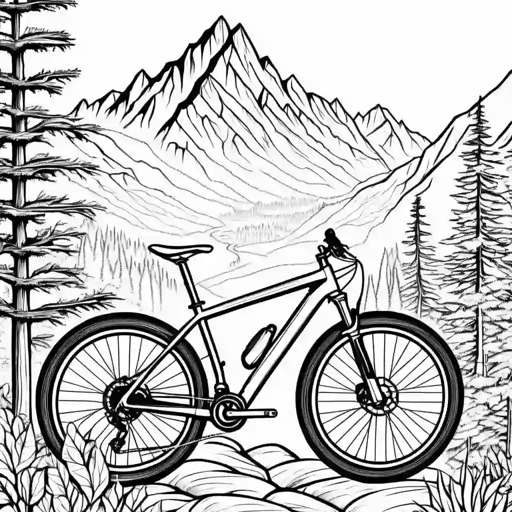 Mountain Bikes coloring pages
